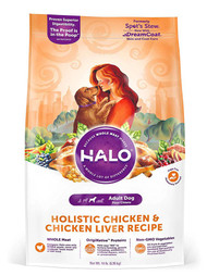 Halo Holistic For Adult Dogs Chicken and Chicken Liver Recipe -- 14 lbs