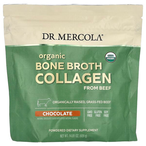 <img alt="Dr. Mercola, Organic Bone Broth Collagen from Beef, Chocolate, 14.81 oz (420 g)" title="Dr. Mercola, Organic Bone Broth Collagen from Beef, Chocolate, 14.81 oz (420 g),810487032483"