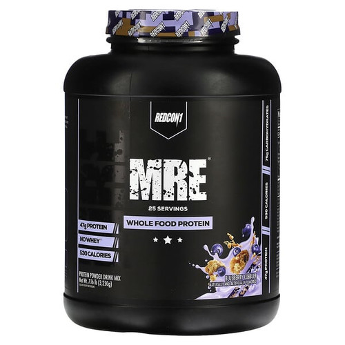 <img alt="Redcon1, MRE, Whole Food Protein, Blueberry Cobbler, 7.16 lb (3,250 g)" title="Redcon1, MRE, Whole Food Protein, Blueberry Cobbler, 7.16 lb (3,250 g),850004759004"
