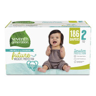 Seventh Generation Diapers Sensitive Protection Size 2 -- 186 Diapers