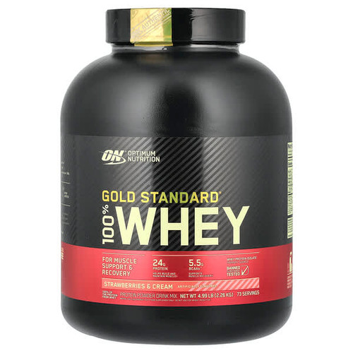 <img alt="Optimum Nutrition, Gold Standard 100% Whey, Strawberries & Cream, 4.99 lb (2.26 kg)" title="Optimum Nutrition, Gold Standard 100% Whey, Strawberries & Cream, 4.99 lb (2.26 kg),748927062045"