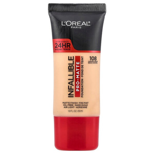 <img alt="LOreal, Infallible, Pro-Matte Foundation, 108 Caramel Beige, 1 fl oz (30 ml)" title="LOreal, Infallible, Pro-Matte Foundation, 108 Caramel Beige, 1 fl oz (30 ml),071249293072"