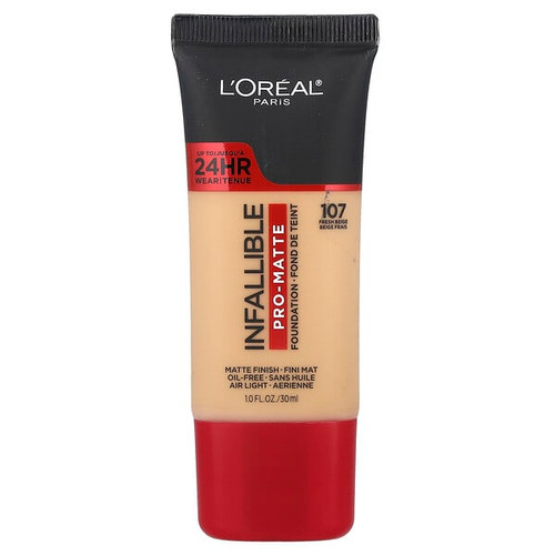 <img alt="LOreal, Infallible, Pro-Matte Foundation, 107 Fresh Beige, 1 fl oz (30 ml)" title="LOreal, Infallible, Pro-Matte Foundation, 107 Fresh Beige, 1 fl oz (30 ml),071249293065"
