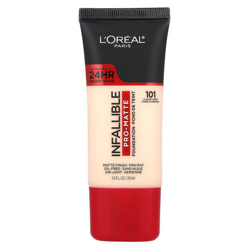 <img alt="LOreal, Infallible, Pro-Matte Foundation, 101 Classic Ivory, 1 fl oz (30 ml)" title="LOreal, Infallible, Pro-Matte Foundation, 101 Classic Ivory, 1 fl oz (30 ml),071249292990"