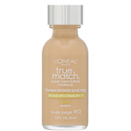 L'Oreal, True Match Super-Blendable Makeup, W3 Nude Beige, 1 fl oz (30 ml)