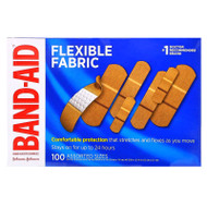 3 PACK of Band Aid, Adhesive Bandages, Flexible Fabric, 100 Assorted Sizes