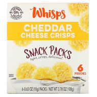 3 PACK of Whisps, Cheddar Cheese Crisps, Snack Packs, 6 Pouches, 0.63 oz (18 g) Each
