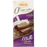 3 PACK of Valor, Milk Chocolate Bar with Stevia, 0% Sugar Added, 3.5 oz (100 g)