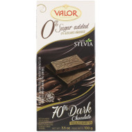 3 PACK of Valor, 0% Sugar Added, 70% Dark Chocolate, 3.5 oz (100 g)