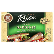 <img alt="3 PACK of Reese, Fancy Sardines, In 100% Olive Oil, 4.4 oz (124 g)" title="3 PACK of Reese, Fancy Sardines, In 100% Olive Oil, 4.4 oz (124 g),070670006329"