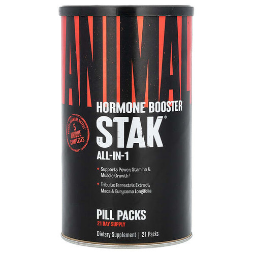 <img alt="Animal, Stak, Hormone Booster, All-In-1 Pill Packs, 21 Packs" title="Animal, Stak, Hormone Booster, All-In-1 Pill Packs, 21 Packs,039442030238"