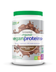 Genuine Health Fermented Vegan Proteins plus Digestive Support Natural Chocolate -- 20 Servings