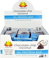 Amrita 15G Protein Bar Gluten Free Chocolate Chip Coconut -- 12 Bars