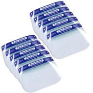 Parasol Protective Face Shield Mask with Elastic Band Reusable Clear -- 10 Masks