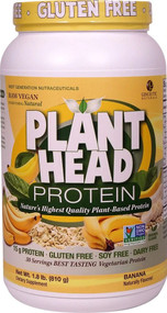 Genceutic Naturals Plant Head Protein Banana -- 30 Servings