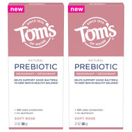 Toms of Maine Natural Prebiotic Deodorant Soft Rose -- 2 Pack