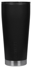 Fifty/Fifty Tumbler With Smoke Cap Matte Black -- 20 oz