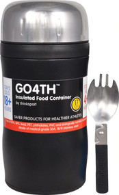 Thinksport Thinksport - Insulated food container with spork - Coated Black -- 17 oz