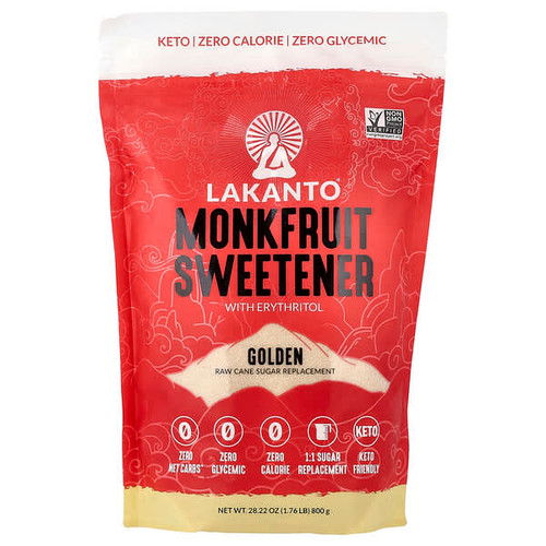 <img alt="Lakanto, Monkfruit Sweetener with Erythritol, Golden, 28.22 oz (800 g)" title="Lakanto, Monkfruit Sweetener with Erythritol, Golden, 28.22 oz (800 g),843076000051"