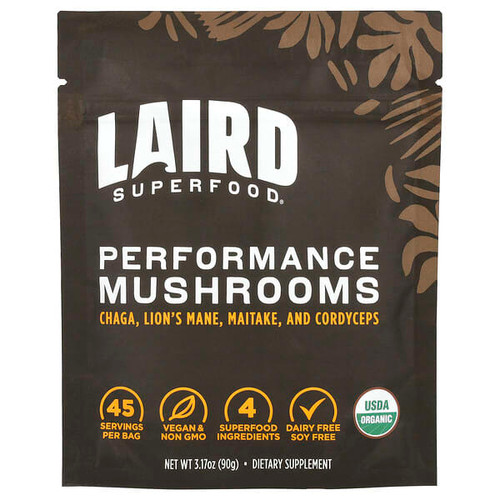 <img alt="Laird Superfood, Performance Mushrooms, 3.17 oz (90 g)" title="Laird Superfood, Performance Mushrooms, 3.17 oz (90 g),855694006285"