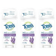 Toms of Maine Long Lasting Deodorant Stick Wild Lavender -- 2.25 oz Each / Pack of 3