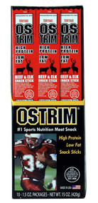 Ostrim Natural Snack Stick Beef & Elk Teriyaki -- 10 Sticks