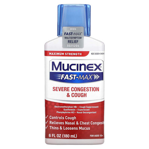 <img alt="Mucinex, Fast-Max Severe Congestion & Cough, Maximum Strength, For Ages 12+, 6 fl oz (180 ml)" title="Mucinex, Fast-Max Severe Congestion & Cough, Maximum Strength, For Ages 12+, 6 fl oz (180 ml),363824014654"