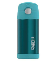 Thermos Funtainer Stainless Steel Water Bottle with Straw - Teal -- 12 oz