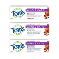 Toms of Maine Whole Care Anticavity Toothpaste Cinnamon Clove -- 4 oz Each / Pack of 3