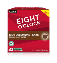 Eight O'Clock 100% Colombian Peaks Coffee K-Cups -- 32 K-Cups