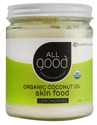 Elemental Herbs All Good Organic Coconut Oil Skin Food Lemongrass -- 7.5 fl oz
