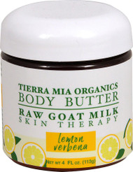 Tierra Mia Organics Raw Goat Milk Body Butter Lemon Verbena -- 4 fl oz