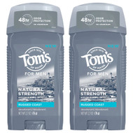 Toms of Maine Mens Natural Strength Deodorant Rugged Coast -- 2 Pack