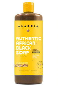 Alaffia Authentic African Black Soap All-in-One Wild Lavender -- 32 fl oz