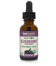 BareOrganics Elderberry Fruit Liquid Drops -- 1 fl oz