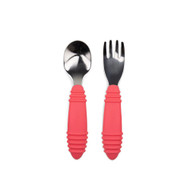 Bumkins Spoon & Fork - Red -- 1 Set