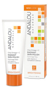 Andalou Naturals Brightening Chia Omega + C Radiant Skin Polish -- 2 fl oz