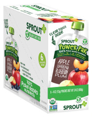 Sprout Organic Baby Food PowerPak Apple with Superblend Blueberry Plum Toddler -- 4 oz Each / Pack of 6