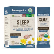 BareOrganics Sleep Blend Superfood Water Enhancer Natural Berry Lemonade -- 12 Stick Packets