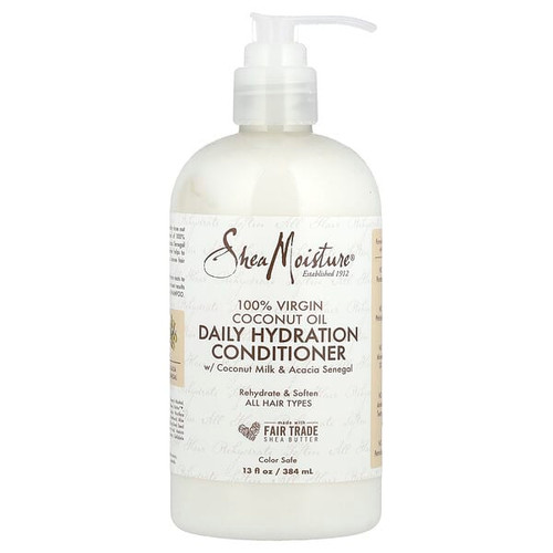 <img alt="SheaMoisture, 100% Virgin Coconut Oil, Daily Hydration Conditioner, All Hair Types, 13 fl oz (384 ml)" title="SheaMoisture, 100% Virgin Coconut Oil, Daily Hydration Conditioner, All Hair Types, 13 fl oz (384 ml),764302204183"