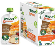 Sprout Organic Baby Food Harvest Vegetables Apricots with Chicken - Stage 3 -- 4 oz Each / Pack of 6