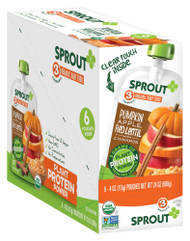Sprout Organic Baby Food Pumpkin Apple Red Lentil with Cinnamon Stage 3 -- 4 oz Each / Pack of 6