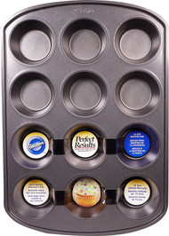Wilton Perfect Results Nonstick Muffin Pan, 12 Cup, Black -- 1 Tray