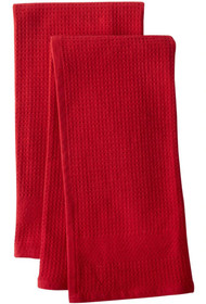 Dash of That Waffle Towel Set Red -- 1 Set