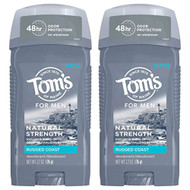 Toms of Maine Mens Natural Strength Deodorant Rugged Coast -- 2.7 oz Each / Pack of 2