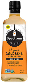 Spectrum Culinary Organic Sesame Oil Cold Infused Garlic & Chili -- 16 fl oz