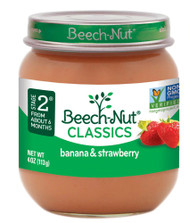 Beech-Nut Classics Jar Stage 2 Banana & Strawberry -- 4 oz Each / Pack of 10