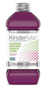 3 PACK of Kinderlyte Advanced Natural Oral Electrolyte Solution Wild Berry -- 33.8 fl oz
