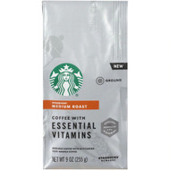 3 PACK of Starbucks Essential Vitamins Roasted & Ground Coffee -- 9 oz