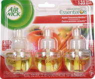 3 PACK of Air Wick Essential Oils Scented Oil Refills Apple Cinnamon Medley -- 3 Refills
